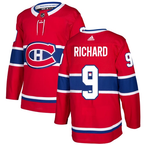 Adidas Men Montreal Canadiens 9 Maurice Richard Red Home Authentic Stitched NHL Jersey